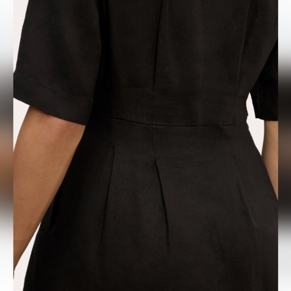 Everlane The Frolic Button Front Linen Dress Black / Size 2 - Picture 12 of 13